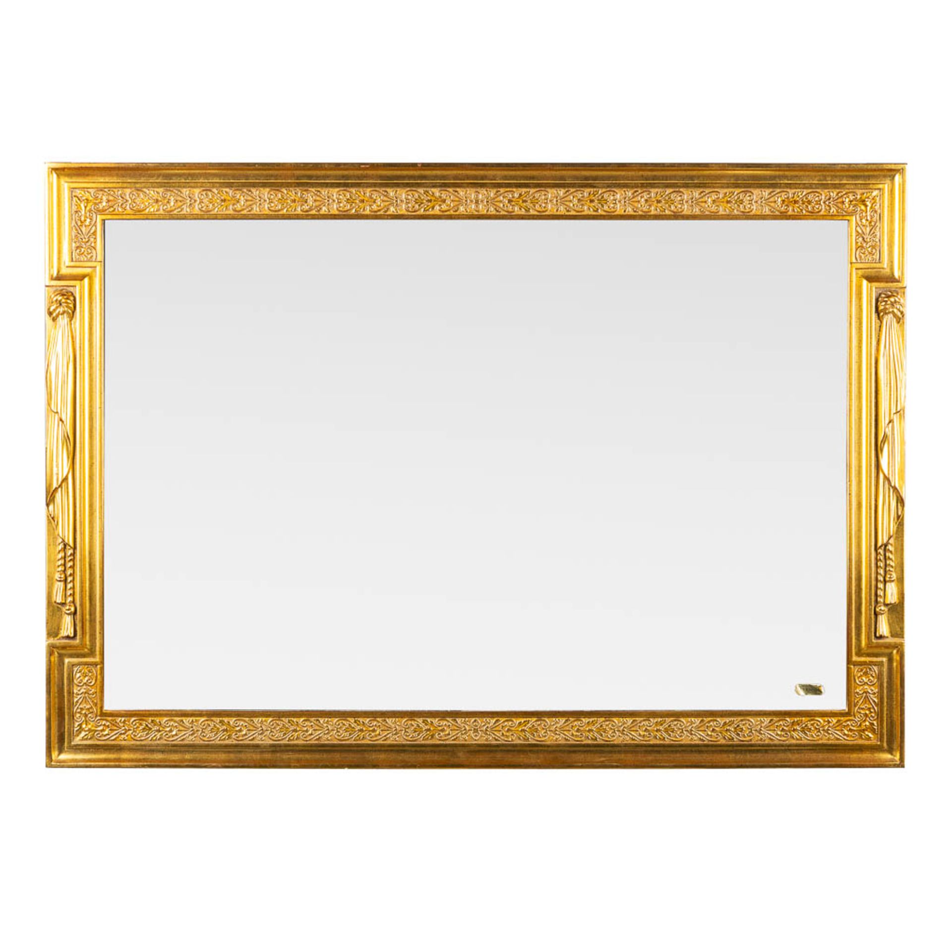 Deknudt, two large rectangular mirrors. Gilt wood. (W:128 x H:90 cm) - Image 3 of 10