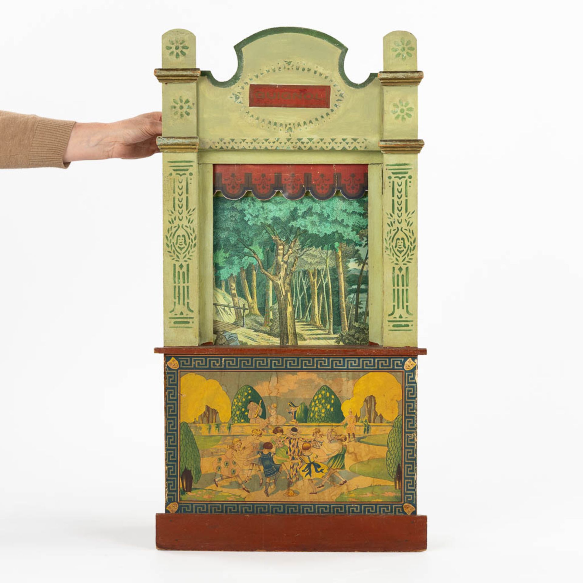 An antique Puppet theatre, Guignol. (W:44 x H:85 cm) - Bild 6 aus 10