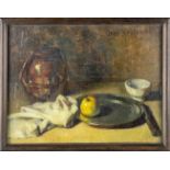 Joseph NEUTENS (1874-1965) 'Still life with an apple'. (W:80 x H:61 cm)