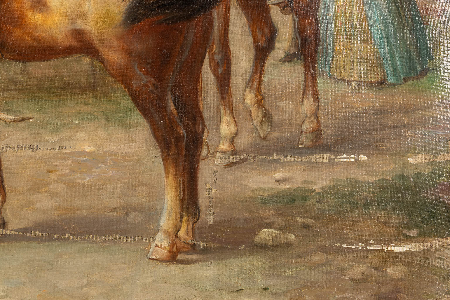 August 'SEDLACEK' STEPHAN (1868-1936) 'Preparing for the hunt'. (W:142 x H:98 cm) - Image 11 of 13