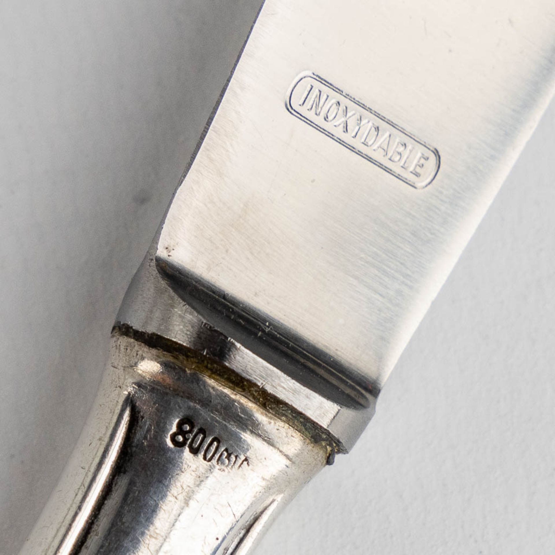 A large 82-piece silver cutlery, Germany. 800/1000. 2,673kg. (L:25,5 cm) - Bild 13 aus 14