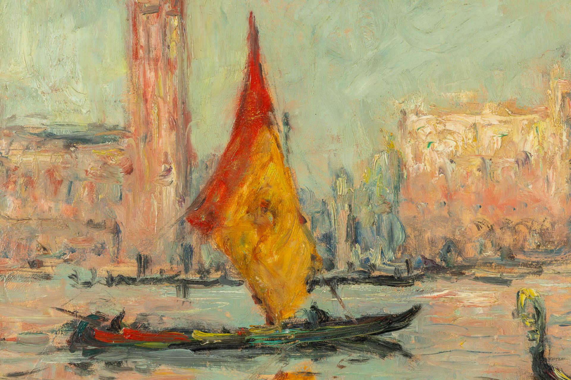 Armand JAMAR (1870-1946) 'View on Venice, Italy' 1930. (W:75 x H:55 cm) - Image 4 of 7