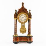 A mantle clock, Boulle marquetry inlay for the Swedish Market, Napoleon 3, 19th C. (L:14 x W:25 x H: