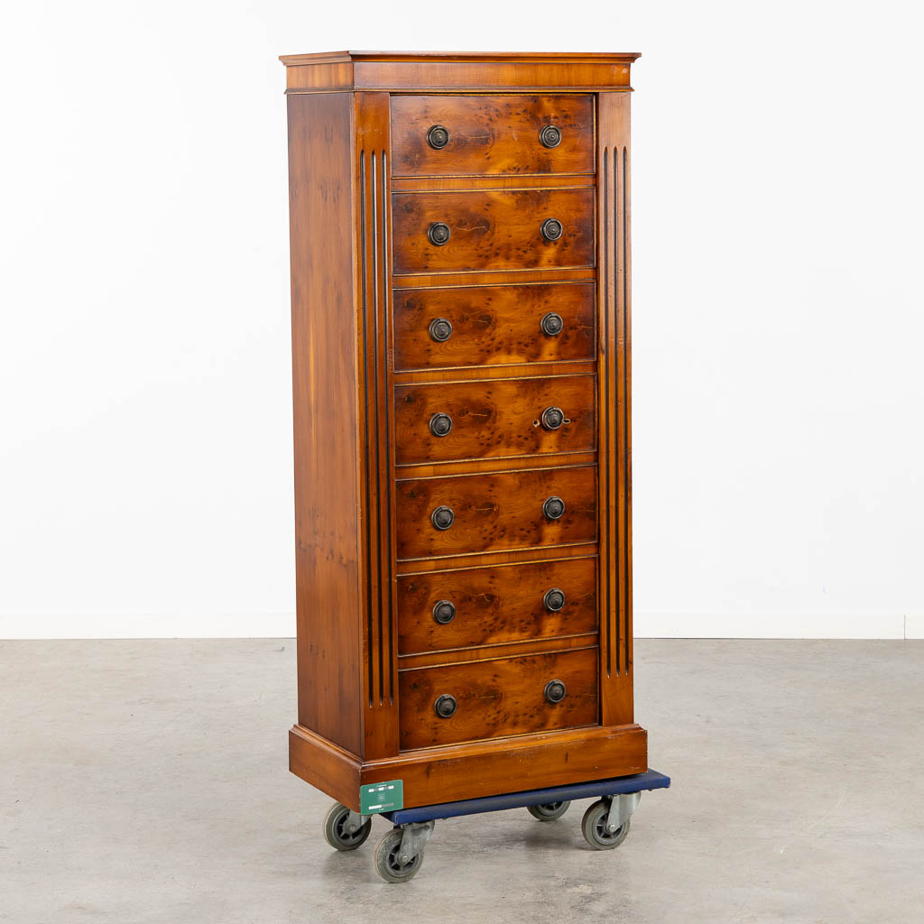 An armory cabinet/safe, metal mounted with wood. Circa 1980. (L:34 x W:60 x H:139 cm) - Image 2 of 13