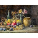 A stilllife with fruits, oil on panel. Signed A. Wery. (W:33,5 x H:26 cm)