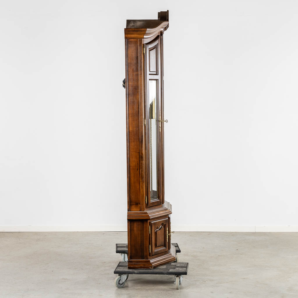 A decorative standing clock, with decorated weights. (L:40 x W:106 x H:214 cm) - Image 4 of 10