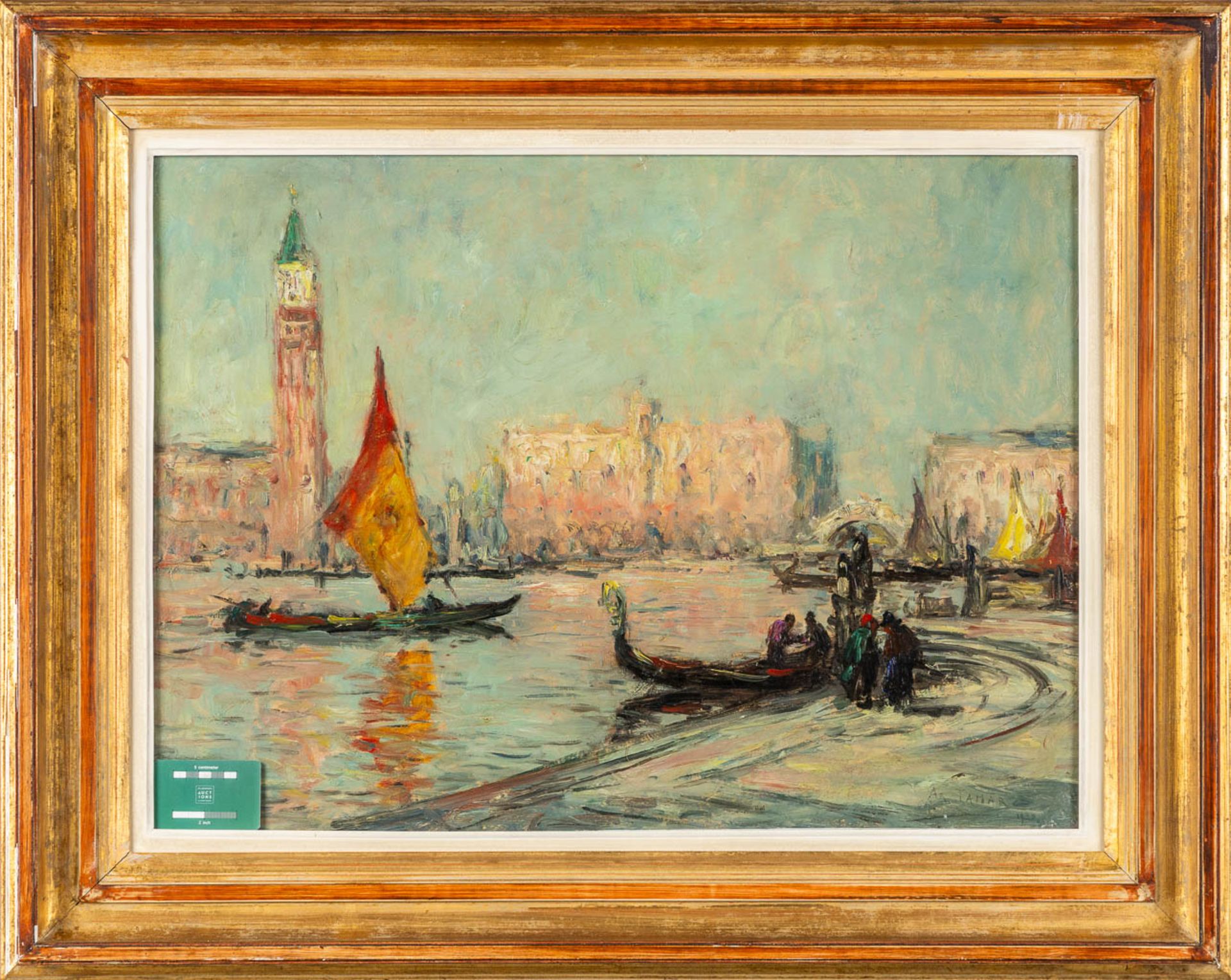 Armand JAMAR (1870-1946) 'View on Venice, Italy' 1930. (W:75 x H:55 cm) - Image 2 of 7