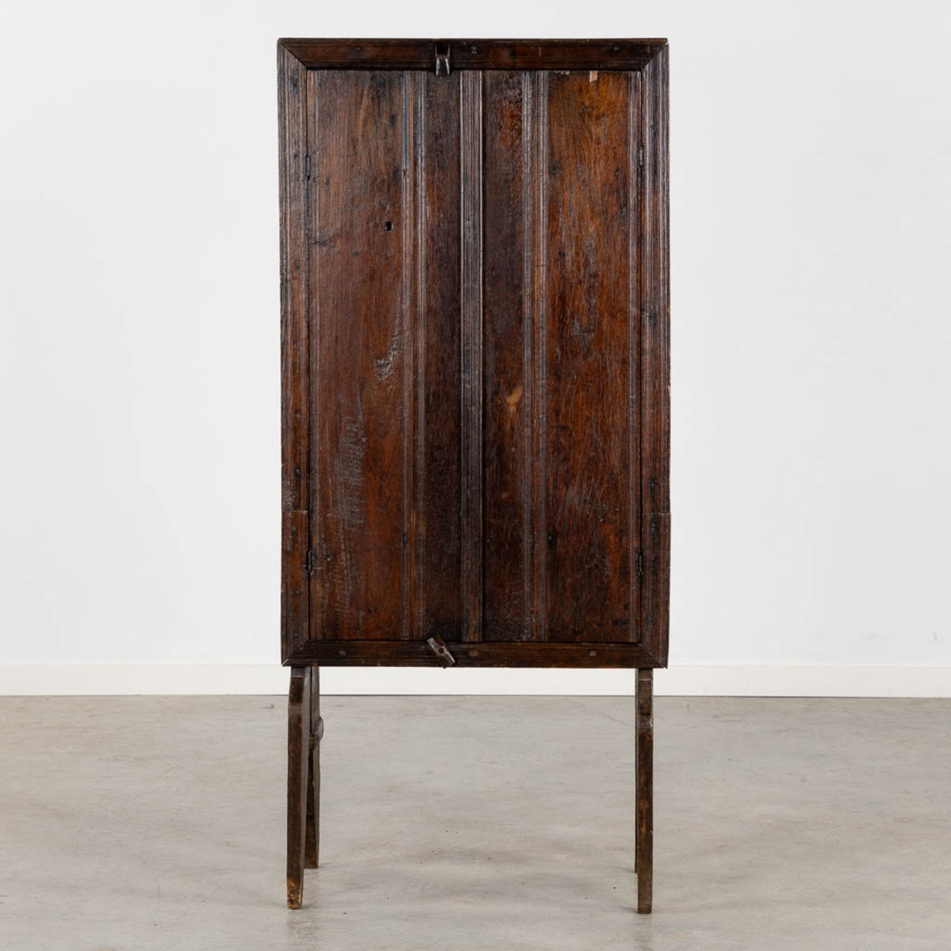 An antique two-door cabinet, hardwood. (L:36 x W:64 x H:143 cm) - Image 4 of 10
