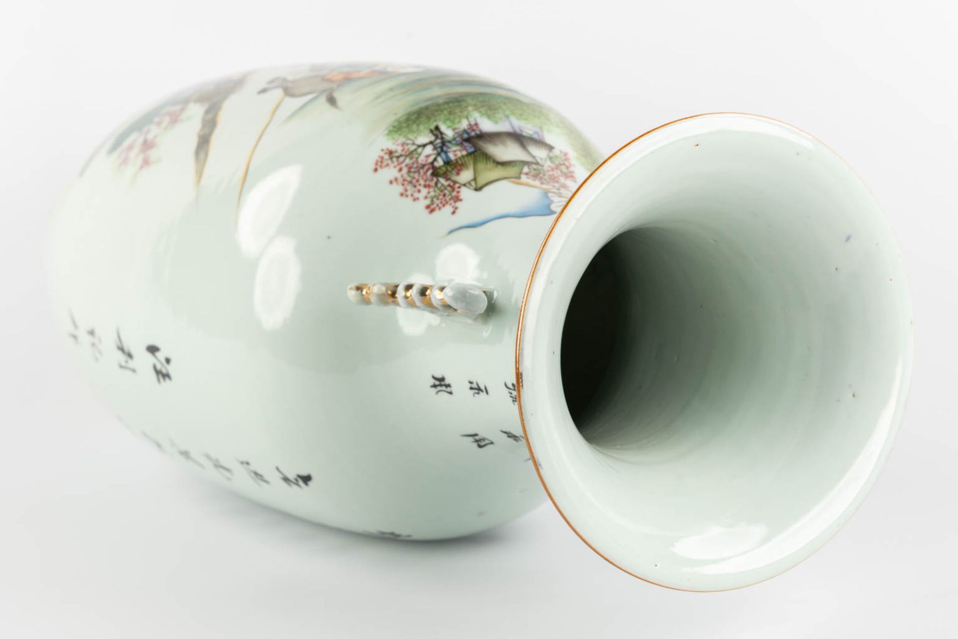 A Chinese vase decorated with a 'Buffalo and Fishermen'. (H:57 x D:24 cm) - Bild 8 aus 12