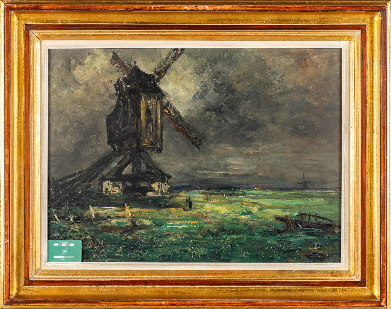 Armand JAMAR (1870-1946) 'Windmill' 1935. (W:75 x H;55 cm) - Image 2 of 6