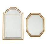 Deknudt, two mirrors. Gilt wood. (W:79 x H:125 cm)