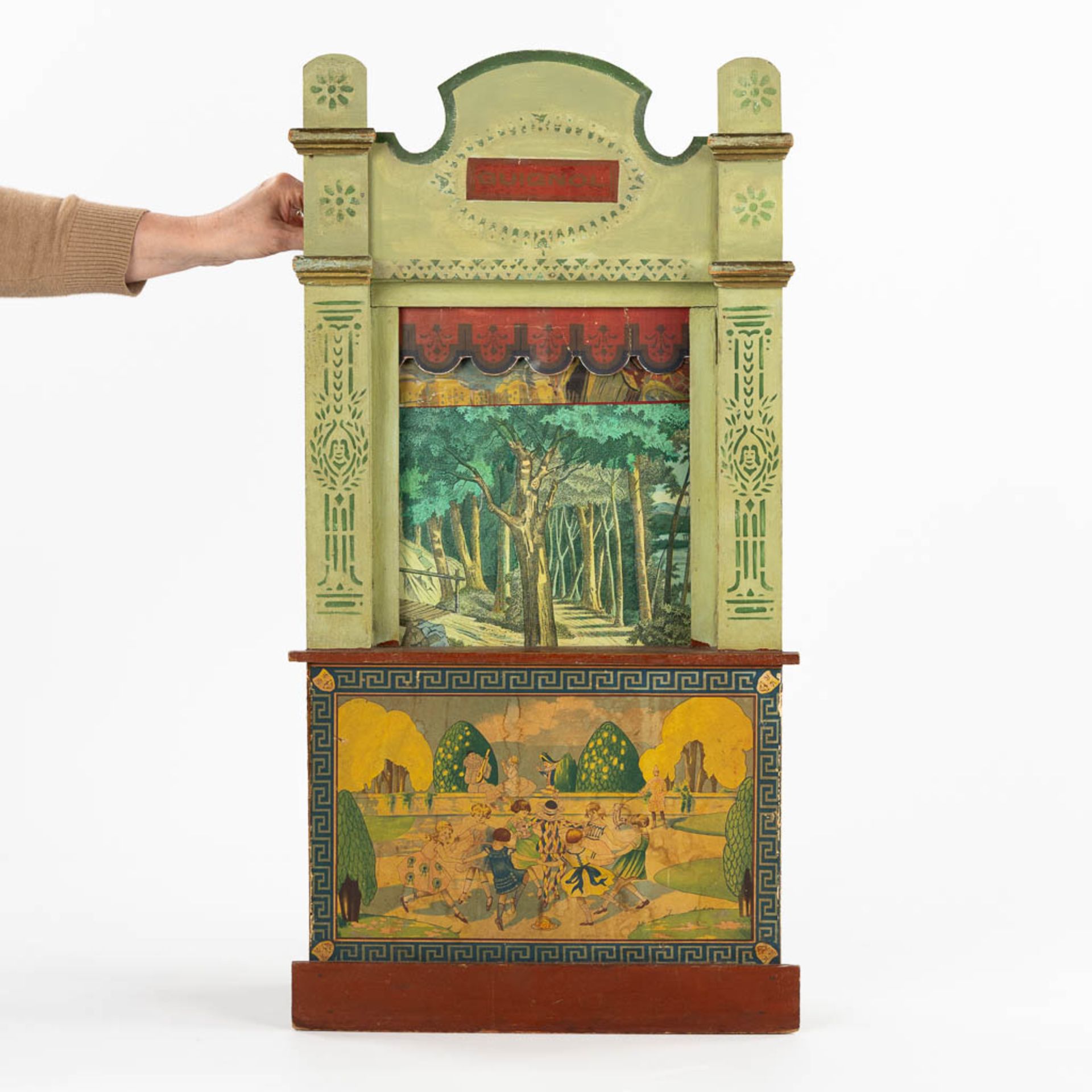 An antique Puppet theatre, Guignol. (W:44 x H:85 cm) - Bild 5 aus 10