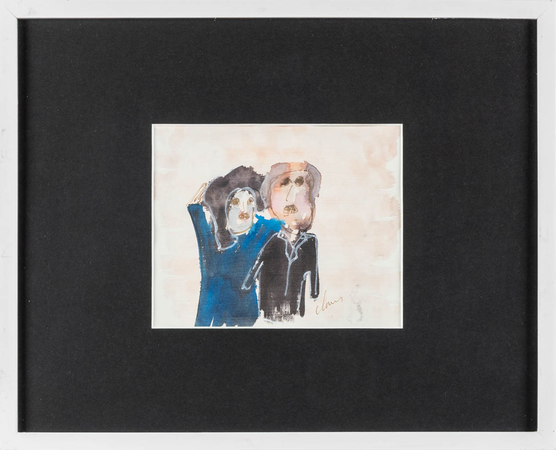 Hugo CLAUS (1929-2008) 'Two figures'. (W:24 x H:20 cm) - Bild 3 aus 5