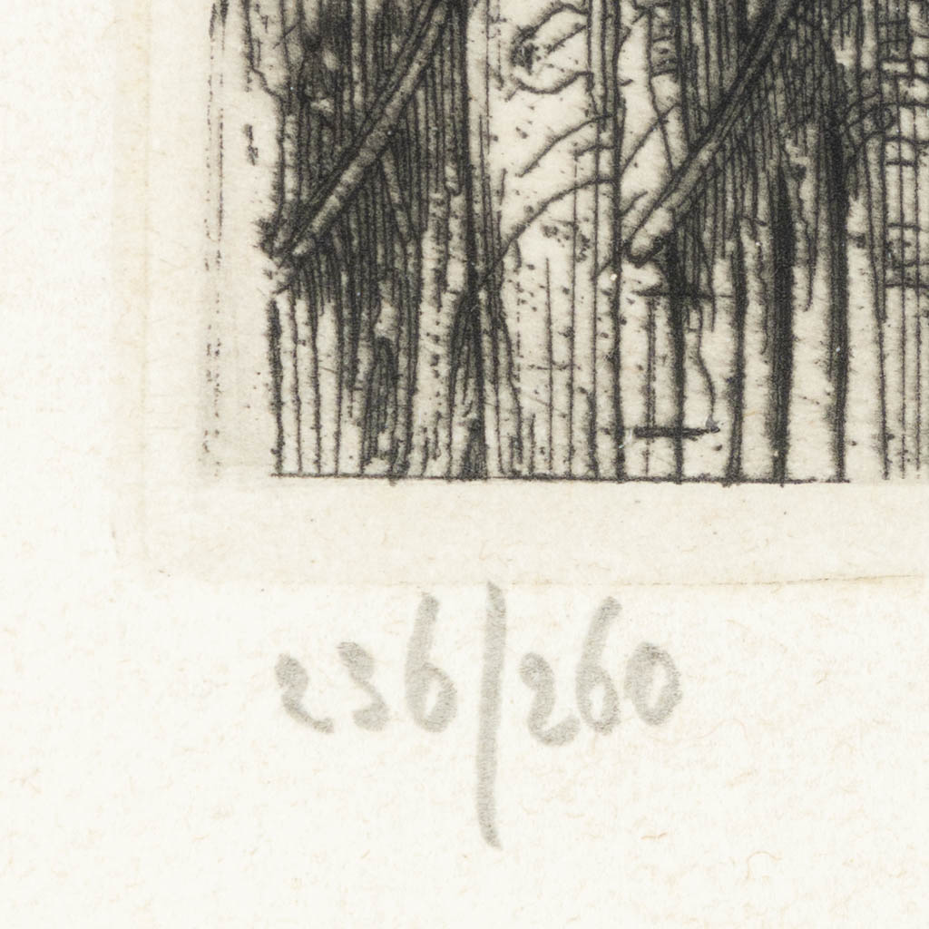 Jules DE BRUYCKER (1870-1945) 'Two etchings'. (W:15,8 x H:24 cm) - Image 6 of 11