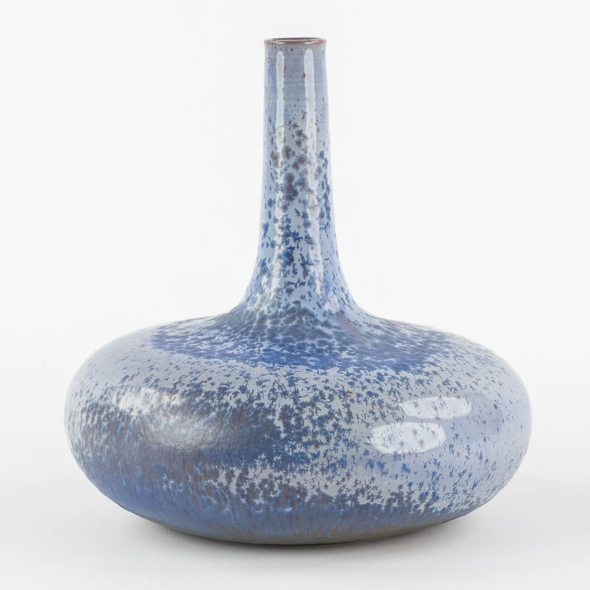 Antonio LAMPECCO (1932-2019) 'Vase' glazed ceramics. (H:29 x D:28 cm)