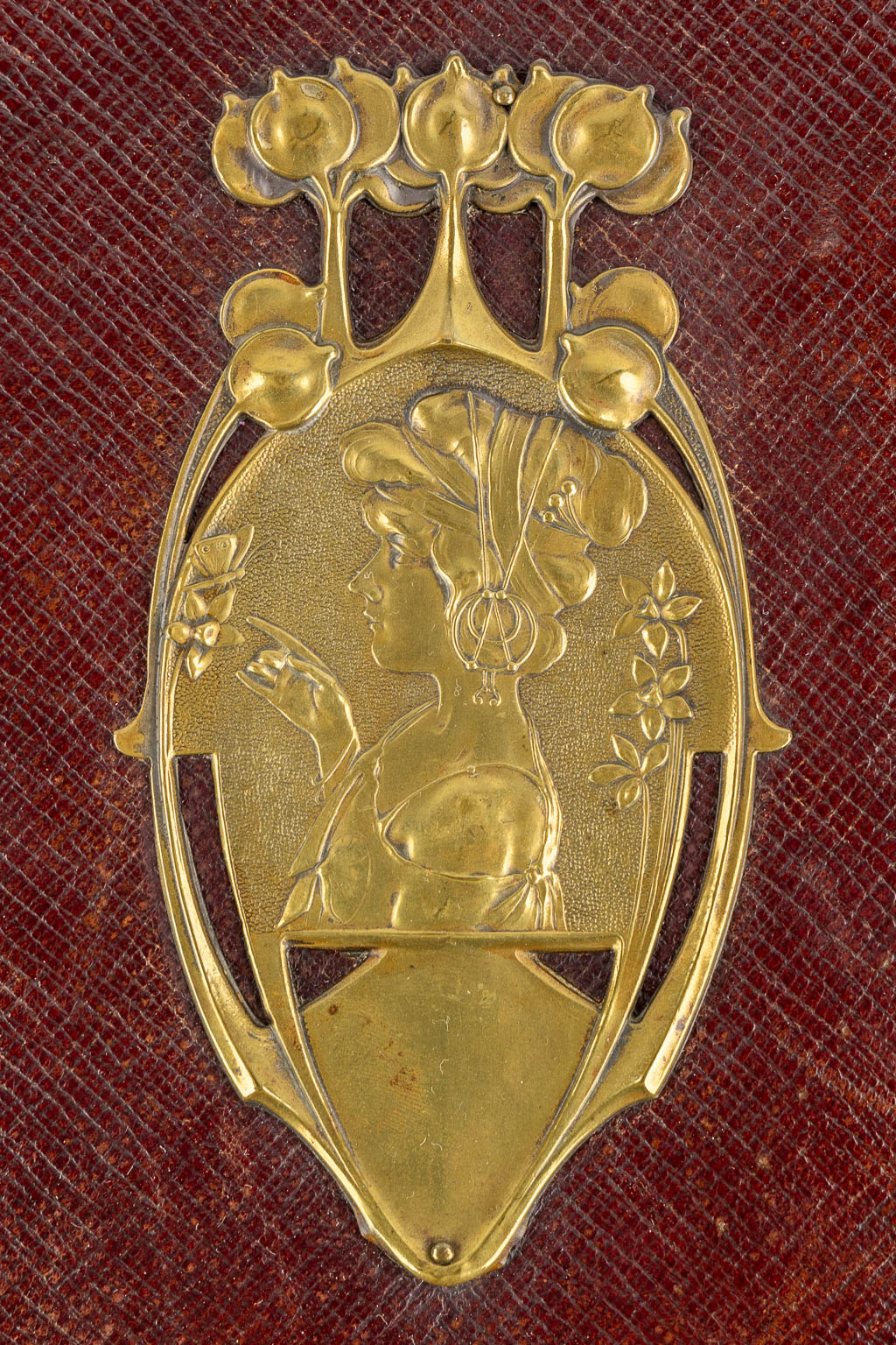 A family picture book, leather mounted with bronze, Art Nouveau. - Image 11 of 11