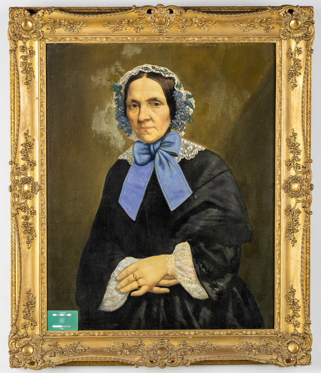 Portrait of Sophie Genoviève, oil on canvas. Ostend, 1856. (W:65 x H:81 cm) - Image 2 of 7