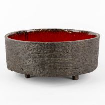 Jan NOLF (1931-1999) 'Brutalist bowl' glazed ceramics. (H:15 x D:35 cm)