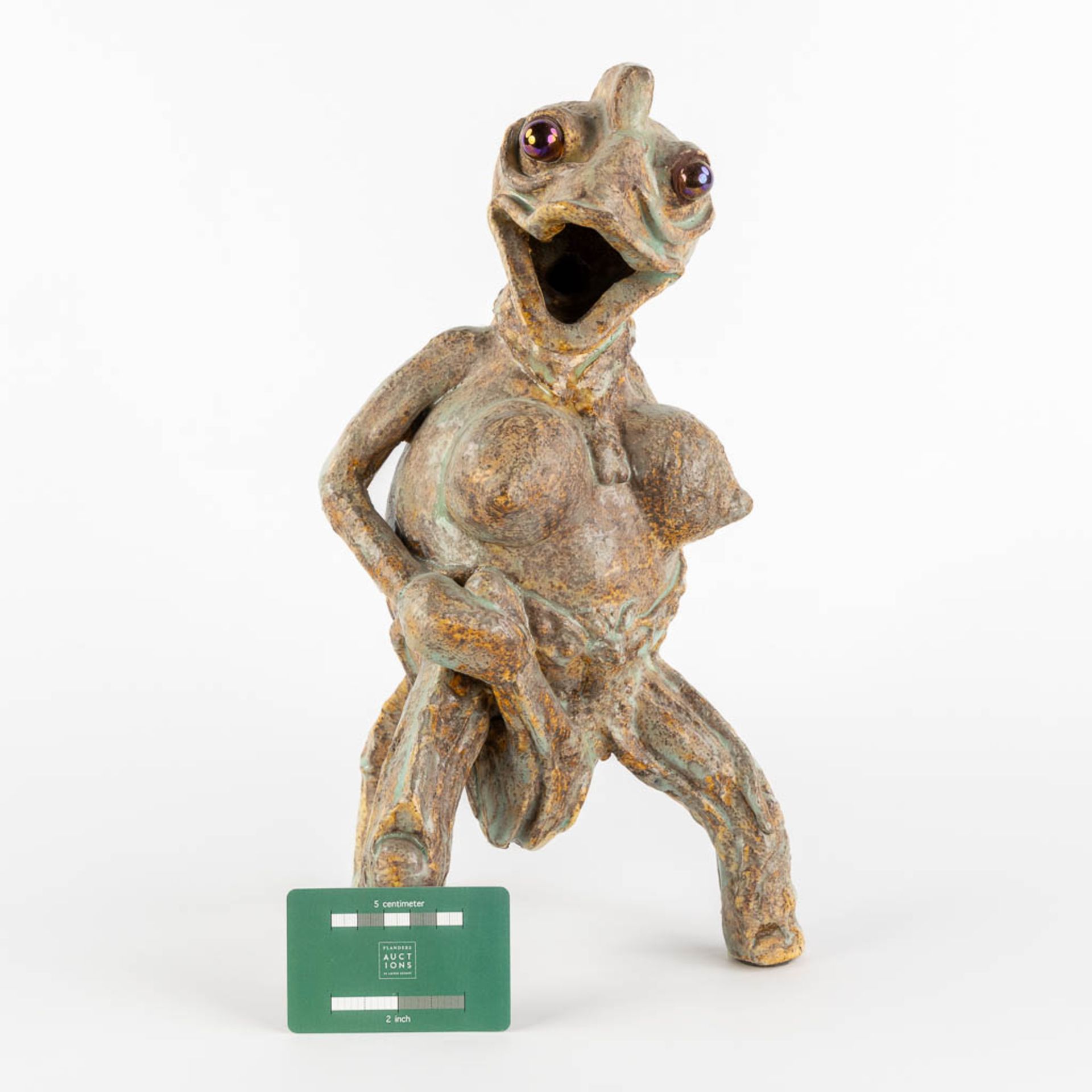 Michel HEREMAN (1933-2000) 'Frog'. (L:19 x W:20 x H:36 cm) - Bild 2 aus 10