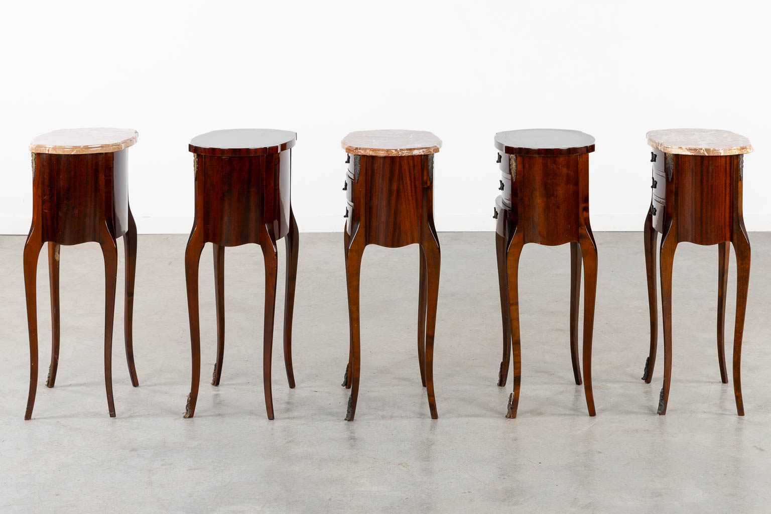 Five side tables or nightstands. (L:27 x W:40 x H:72 cm) - Image 7 of 14