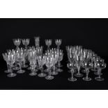 Val Saint Lambert and others, a large glass service. (H:20,1 cm)