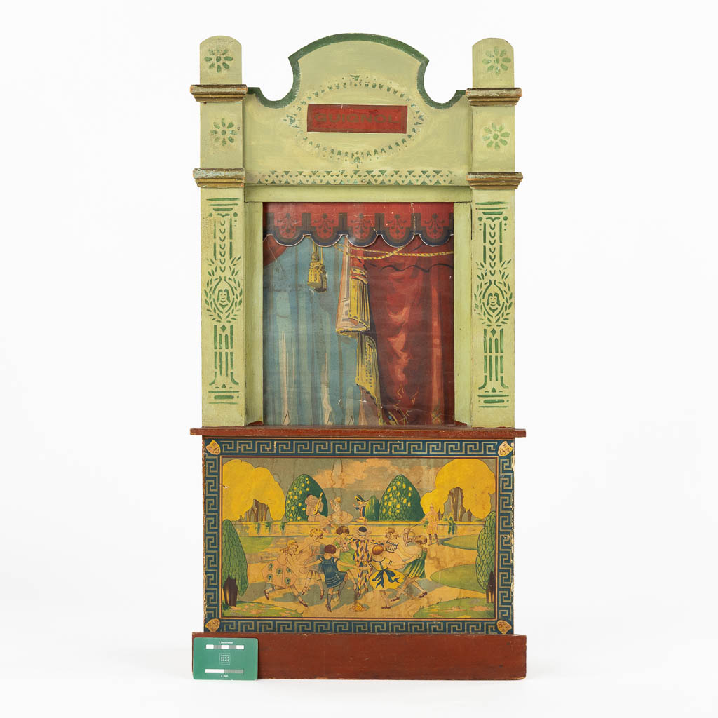 An antique Puppet theatre, Guignol. (W:44 x H:85 cm) - Image 2 of 10
