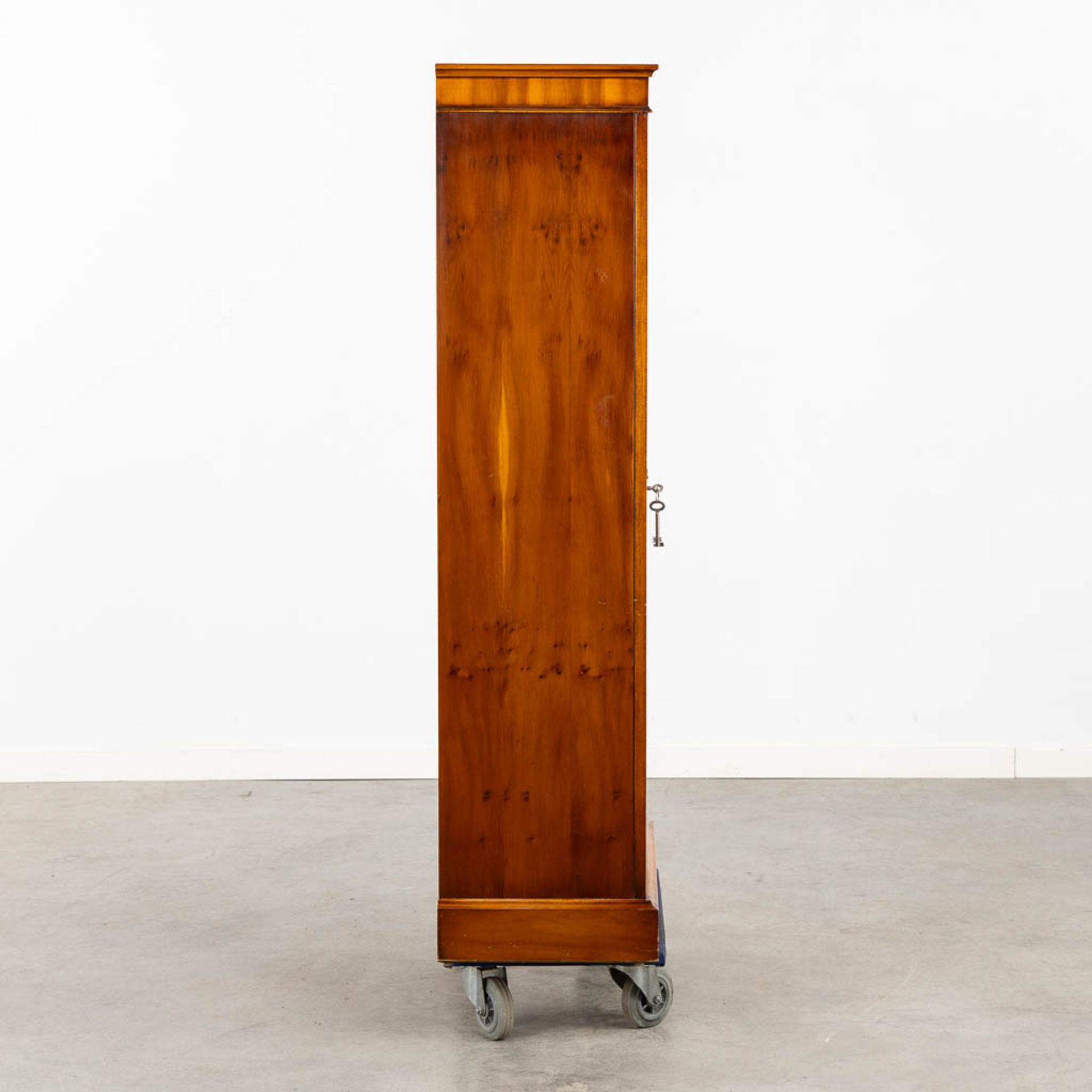 An armory cabinet/safe, metal mounted with wood. Circa 1980. (L:34 x W:60 x H:139 cm) - Bild 7 aus 13