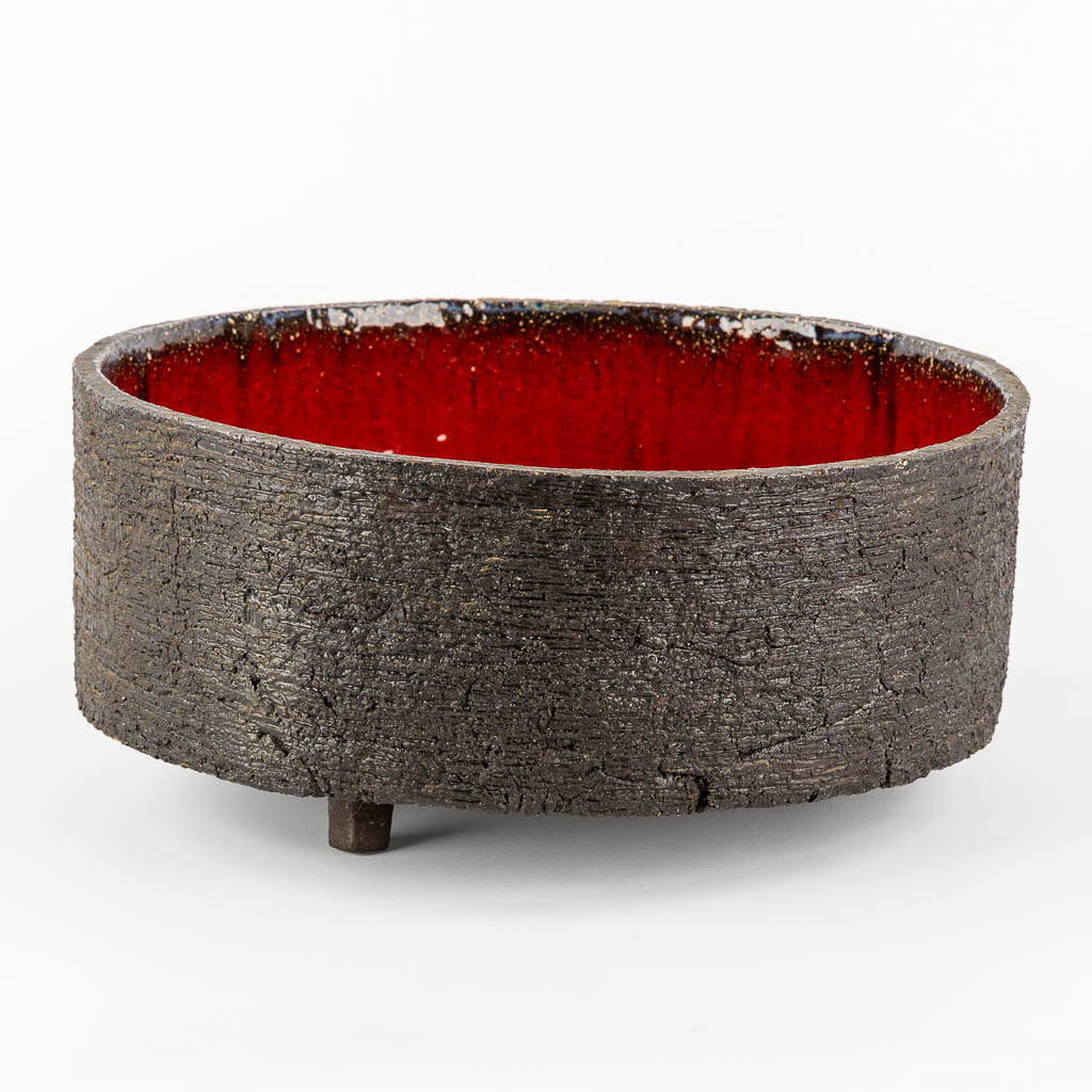Jan NOLF (1931-1999) 'Brutalist bowl' glazed ceramics. (H:15 x D:35 cm) - Image 3 of 9