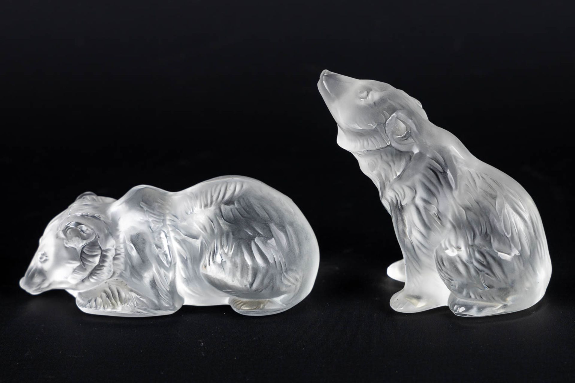 Lalique France, Two bears. (L:4,5 x W:7,5 x H:8 cm) - Bild 6 aus 10