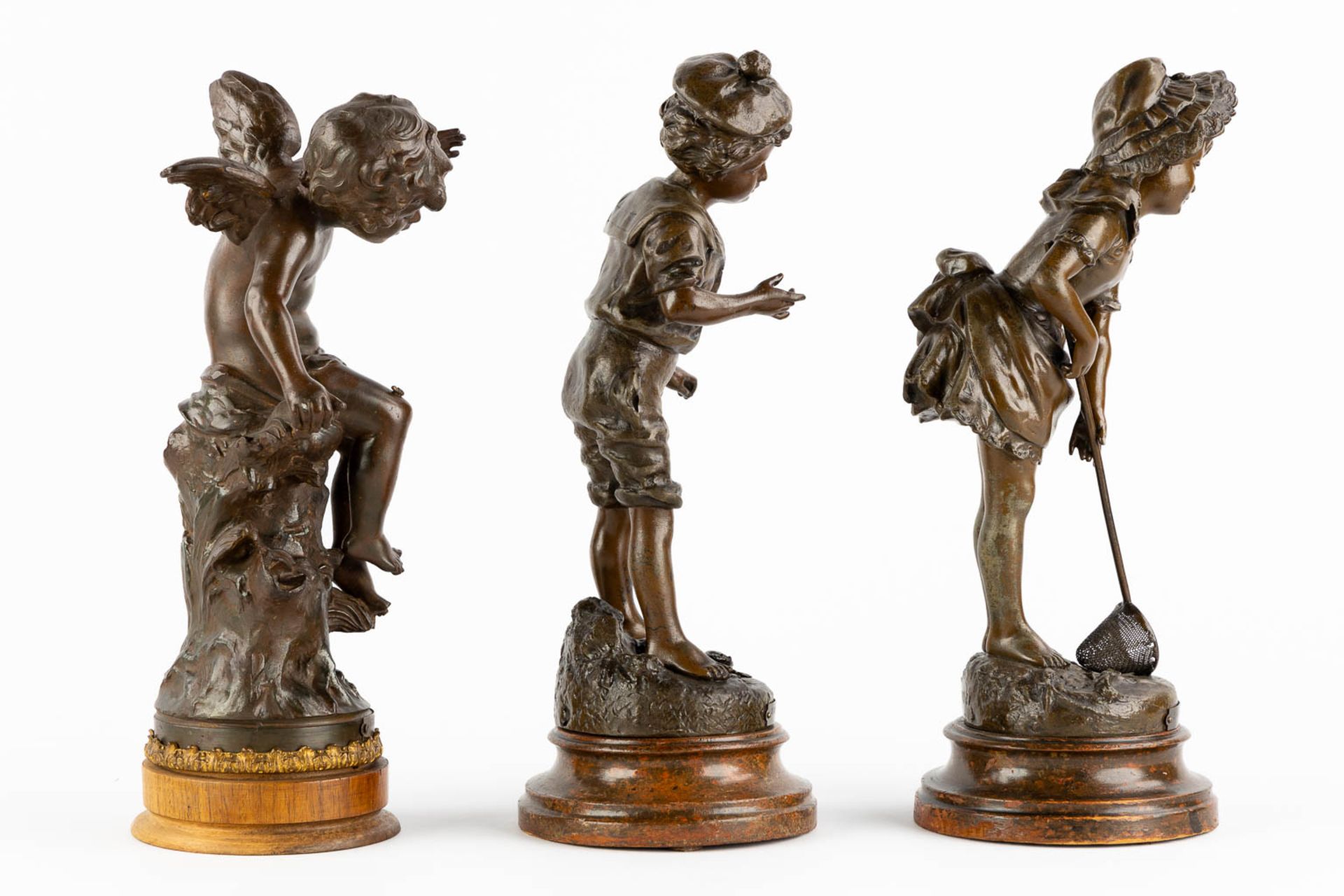 Five Spelter figurines, Circa 1900. (H:67 cm) - Bild 11 aus 17