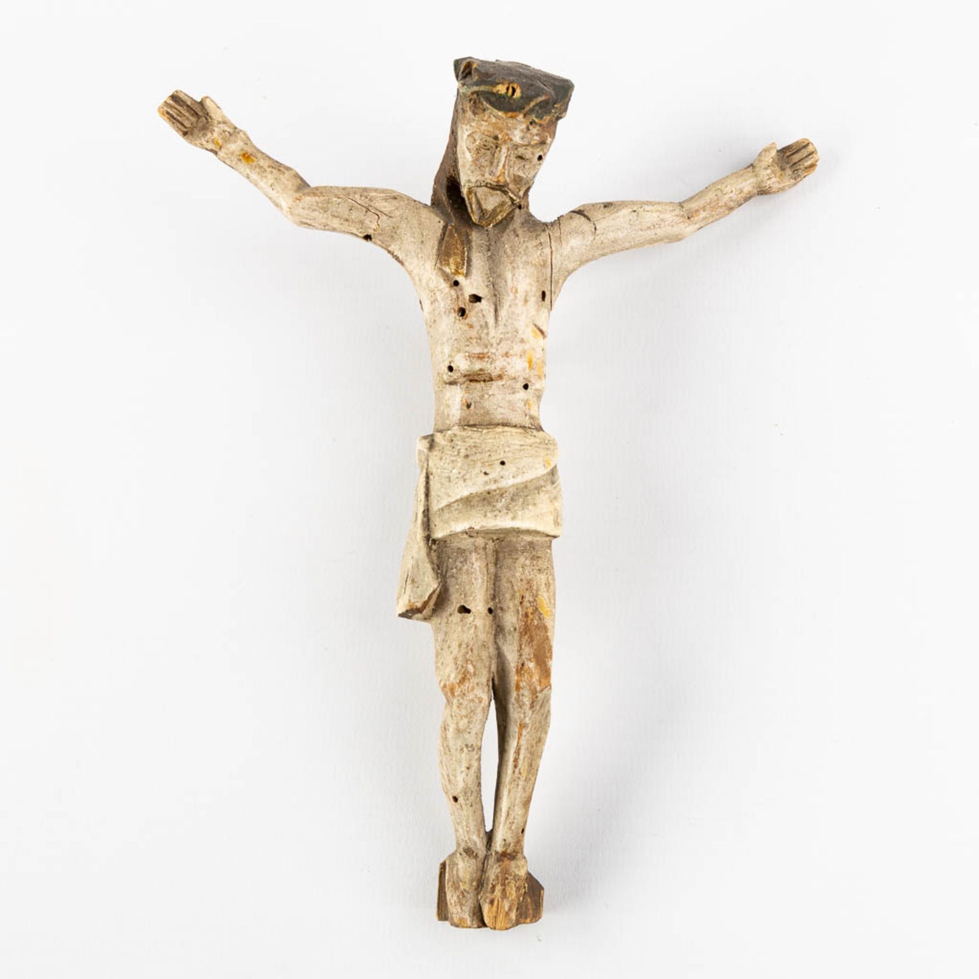 A collection of wood sculptured Corpus Christi and Saints. 19th and 20th C. (W:38 x H:53 cm) - Bild 14 aus 19