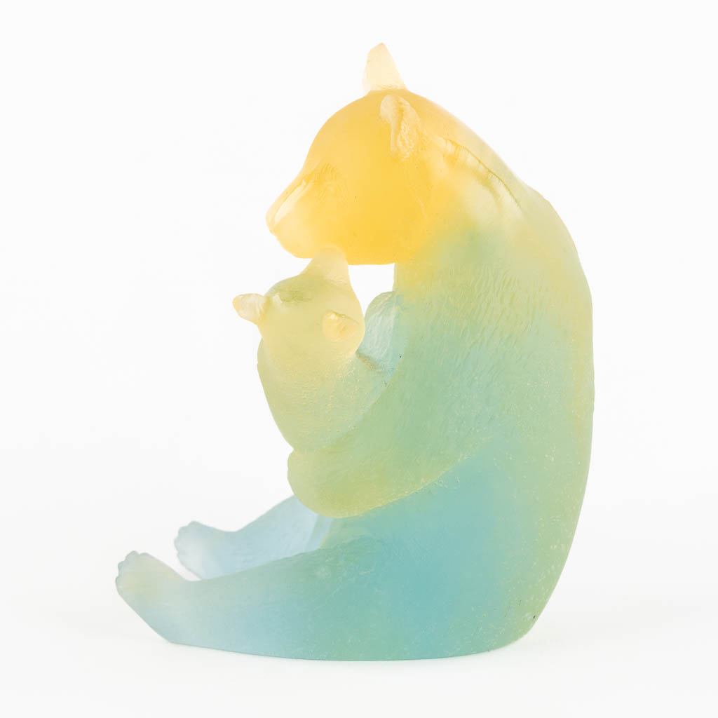 Daum, France 'Bear with a cub' pate de verre glass. (L:12 x W:11,5 x H:15,5 cm) - Bild 4 aus 9