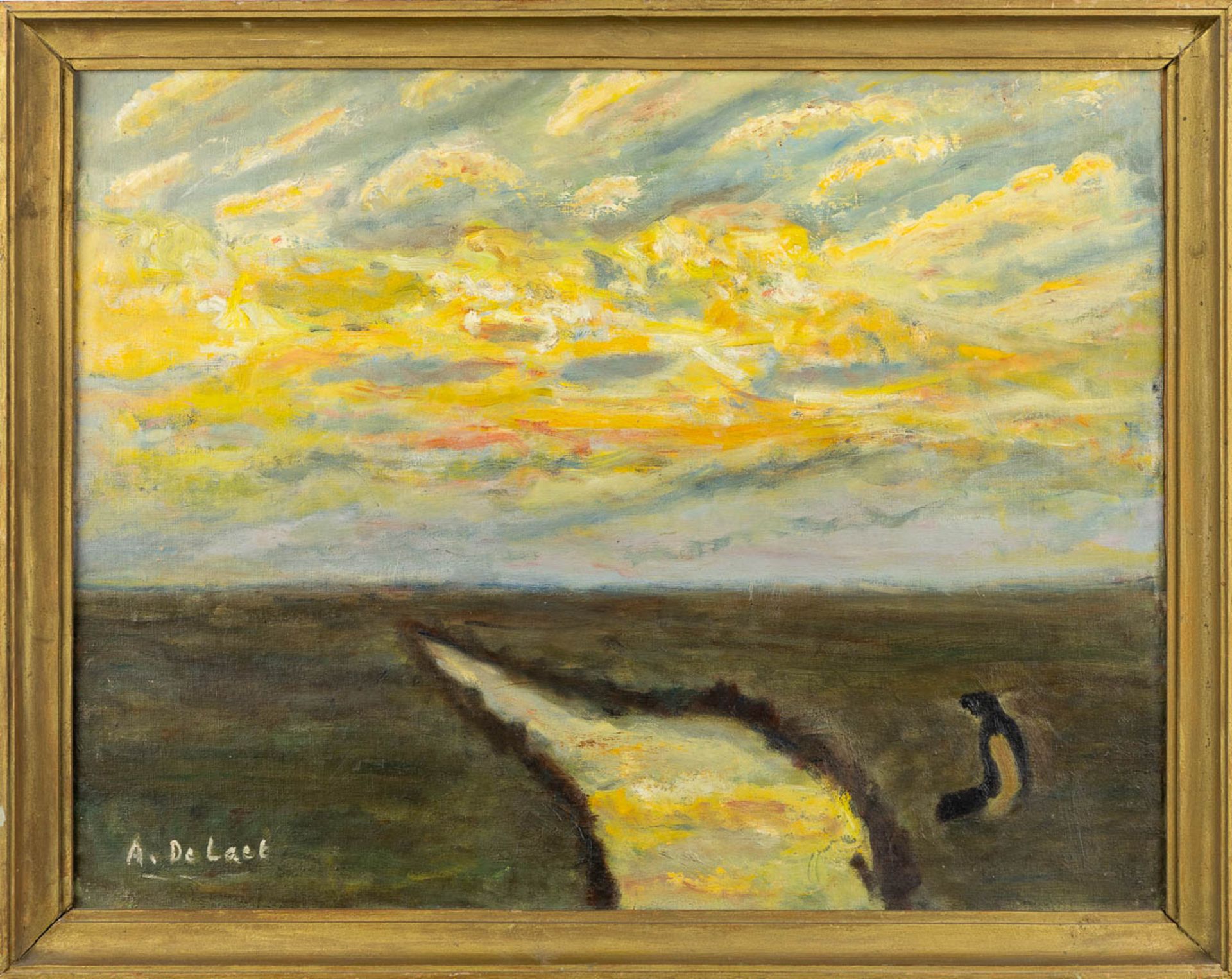 Aloïs DE LAET (1866-1949) 'The River' oil on canvas. (W:76 x H:59 cm) - Bild 3 aus 6