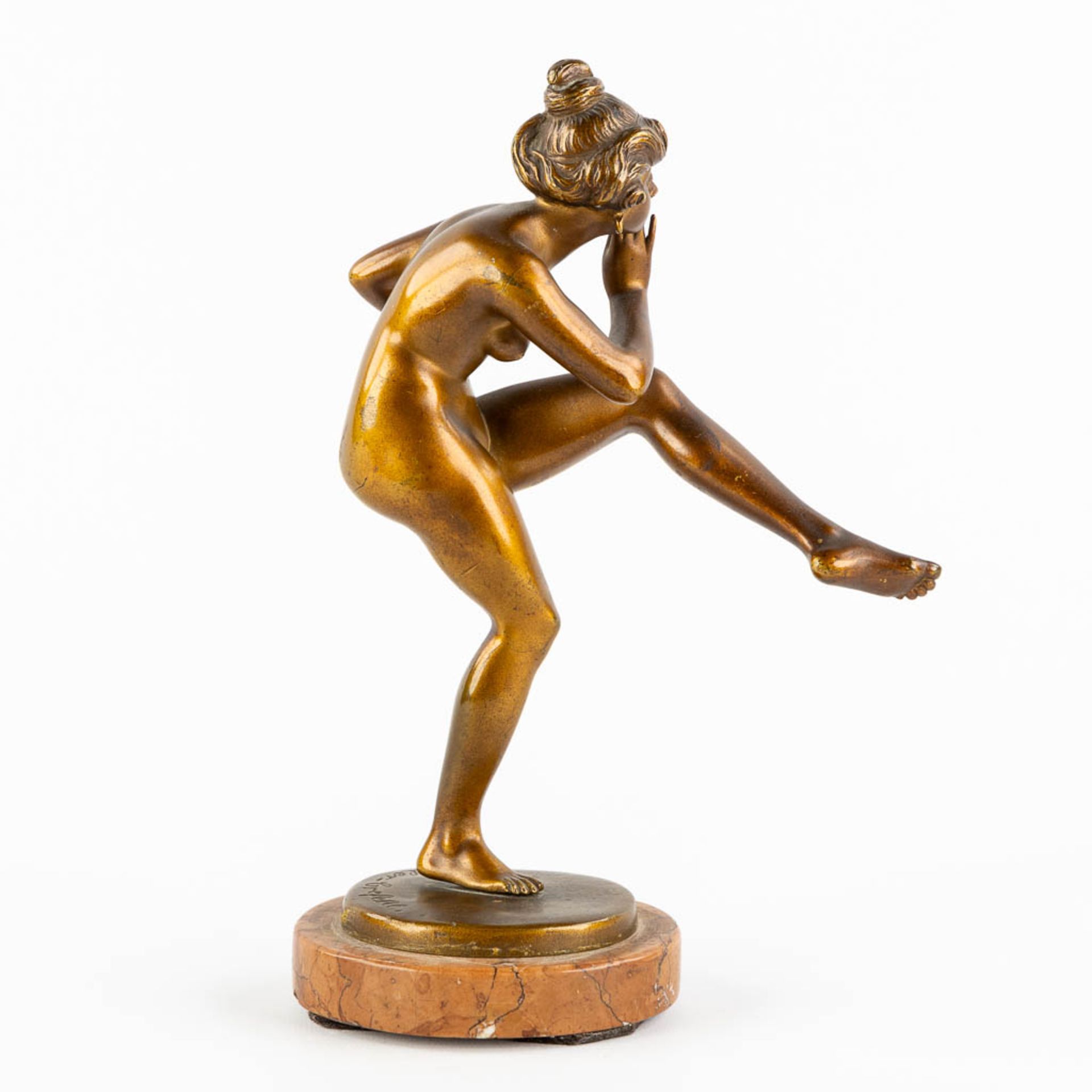 Adolf MÜLLER-CREFELD (1863-1934) 'Dancer' Art Deco. (L:10 x W:16 x H:23,5 cm) - Image 4 of 10