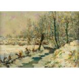 Charles VERBRUGGHE (1877-1974) 'Neige Environ de Bruges' 1940. (W:55,5 x H:40,5 cm)