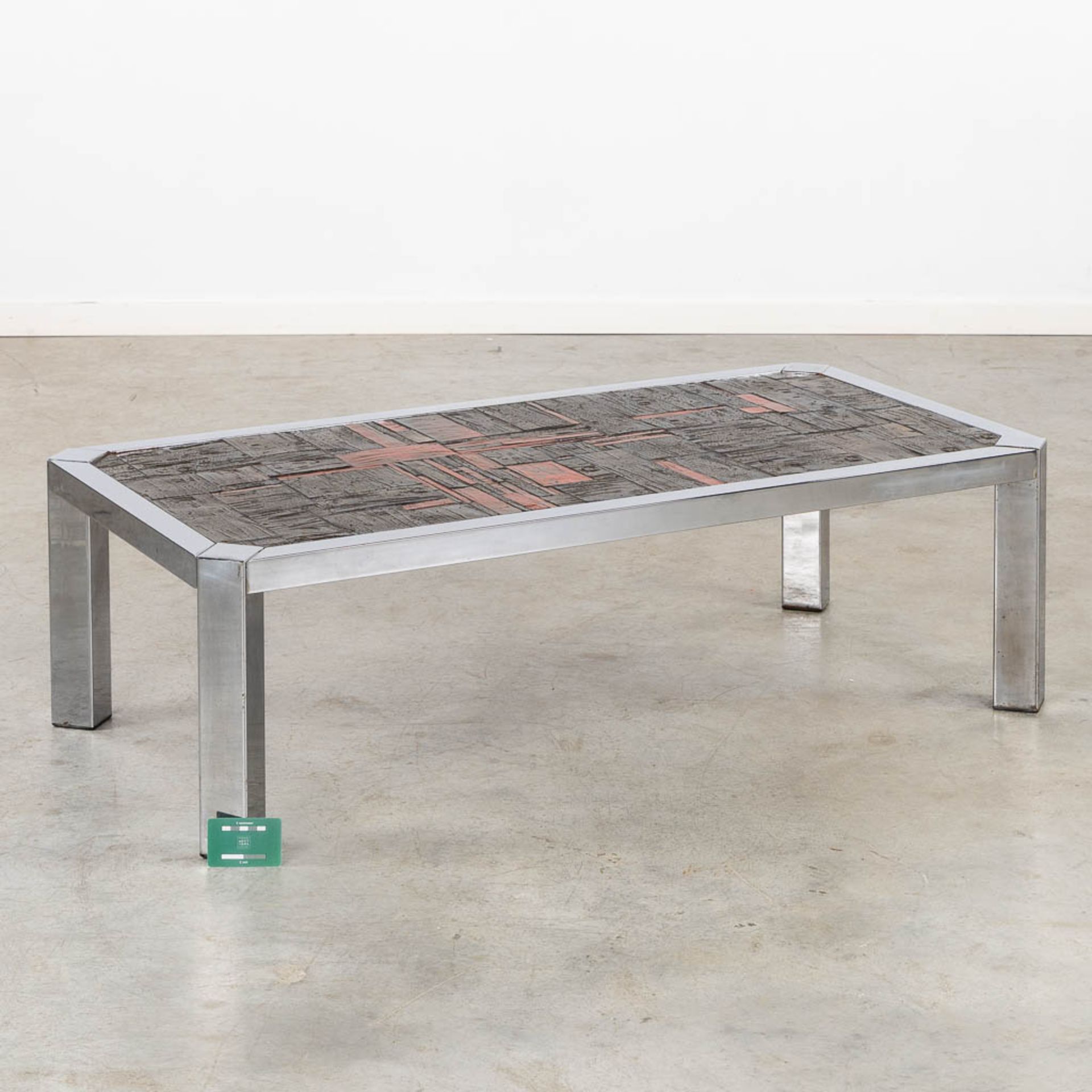 A mid-century coffee table with a ceramic tile top, circa 1960. (L:60 x W:120 x H:36 cm) - Image 2 of 10