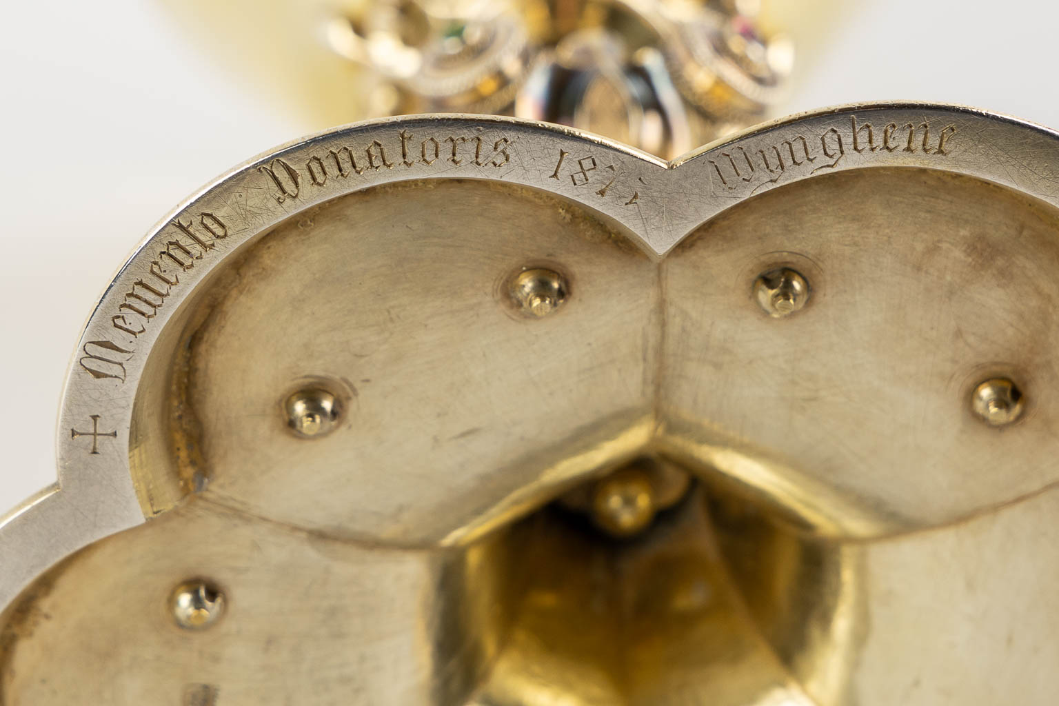 A. Bourdon-De Bruyne, Ghent, A Gothic Revival chalice with original case, Silver, 900/1000. 653g. 18 - Image 12 of 17