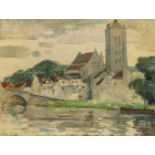 Julien CÉLOS (1884-1953) 'Beaumont sur l?Oise (France)'. (W:41 x H:31 cm)