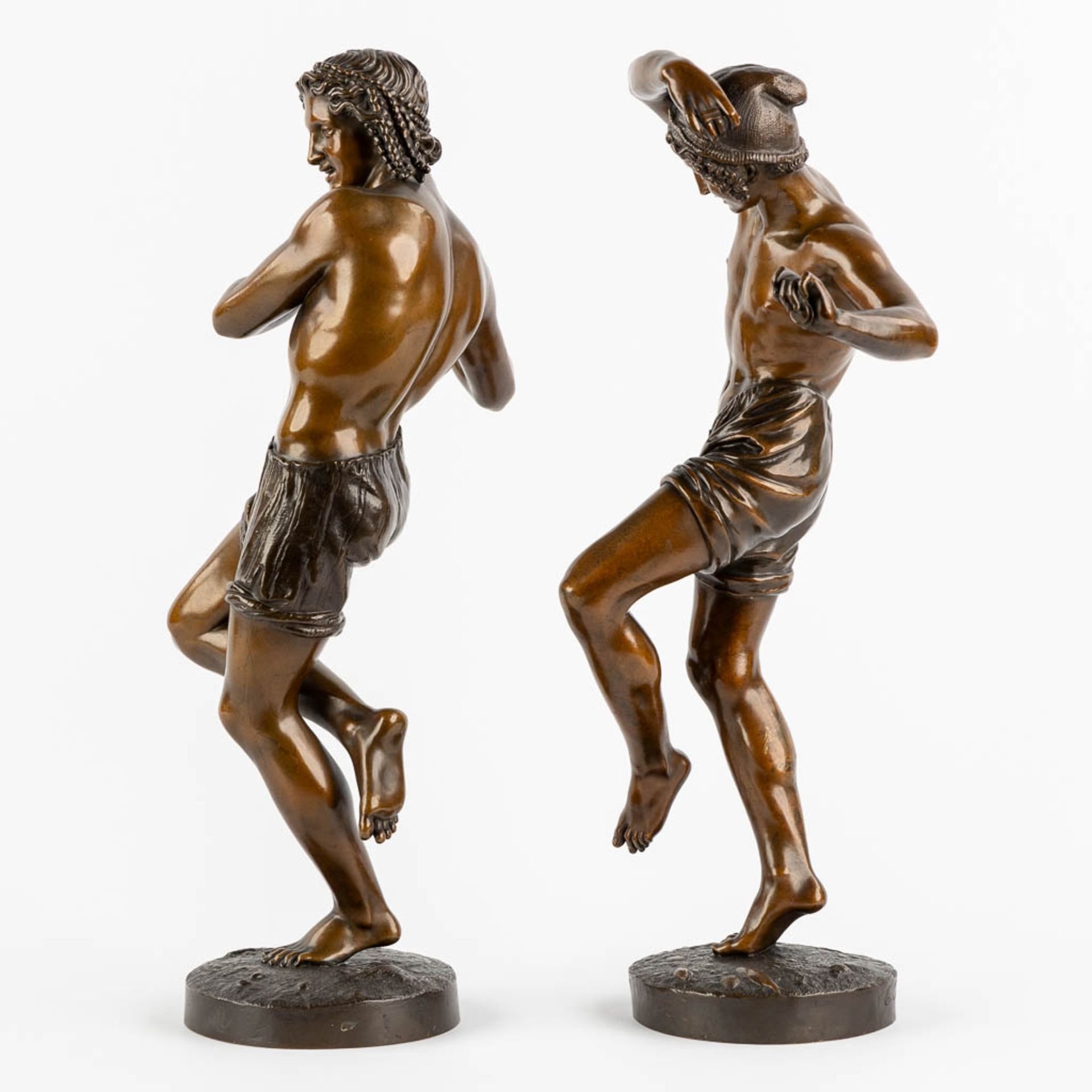 Francisque Joseph DURET (1804-1865) 'Les Danseurs Napolitains'. (L:17 x W:19 x H:43 cm) - Image 4 of 13