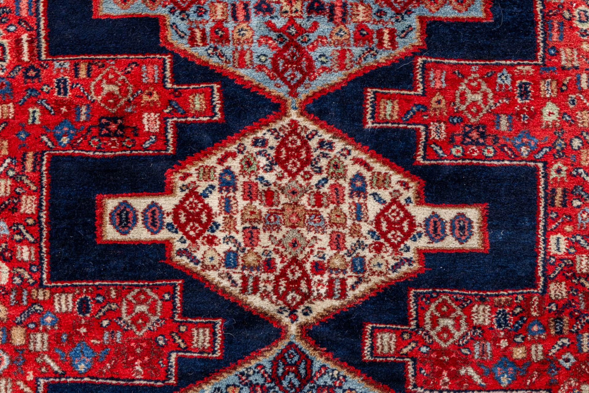 An Oriental hand-made carpet, Senneh, Iran. (L:157 x W:126 cm) - Image 4 of 9