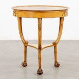 Colombo Mobili, a round side table, empire style. 20th C. (H:68 x D:62 cm)