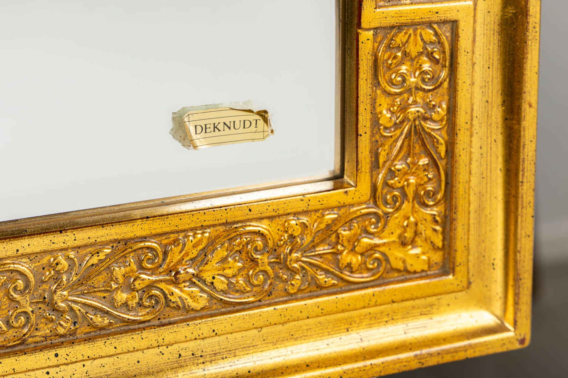 Deknudt, two large rectangular mirrors. Gilt wood. (W:128 x H:90 cm) - Image 4 of 10