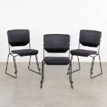 Albert STOLL (XX) Three Chairs, for Giroflex. (L:53 x W:53 x H:83 cm)