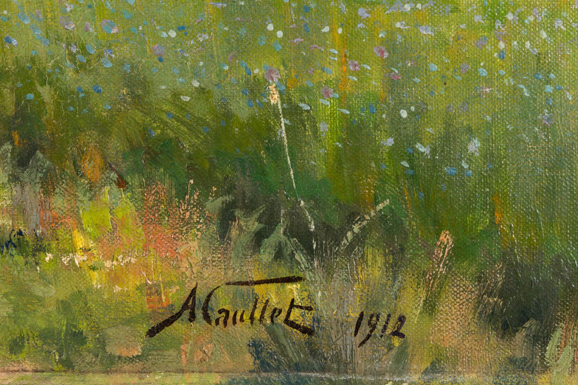 Albert CAULLET (1875-1950) 'Walking the cows' 1912. (W:89 x H:64 cm) - Bild 6 aus 7