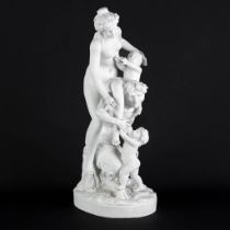 After Claude Michel, CLODION (1738-1814) 'Group with a Satyr', Sèvres marks. (L:18 x W:27 x H:51 cm)