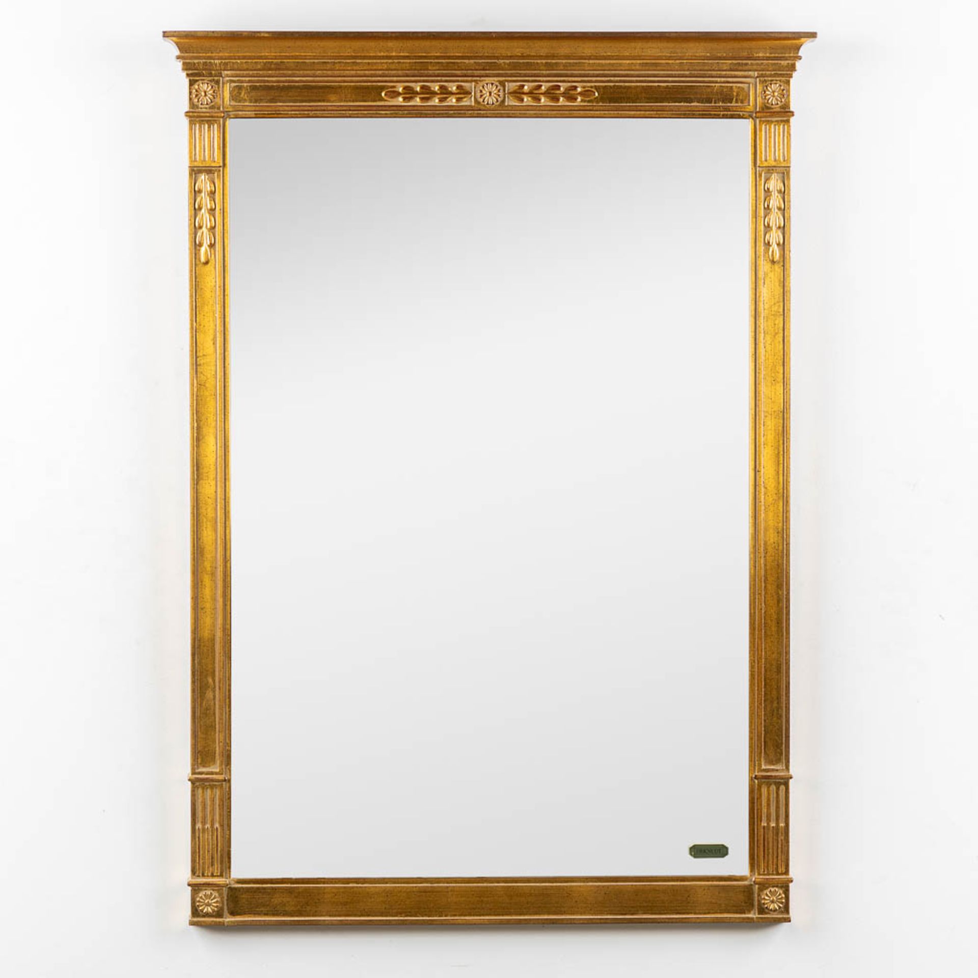 Deknudt, a mirror, gilt wood in Empire style. (W:74 x H:102 cm)