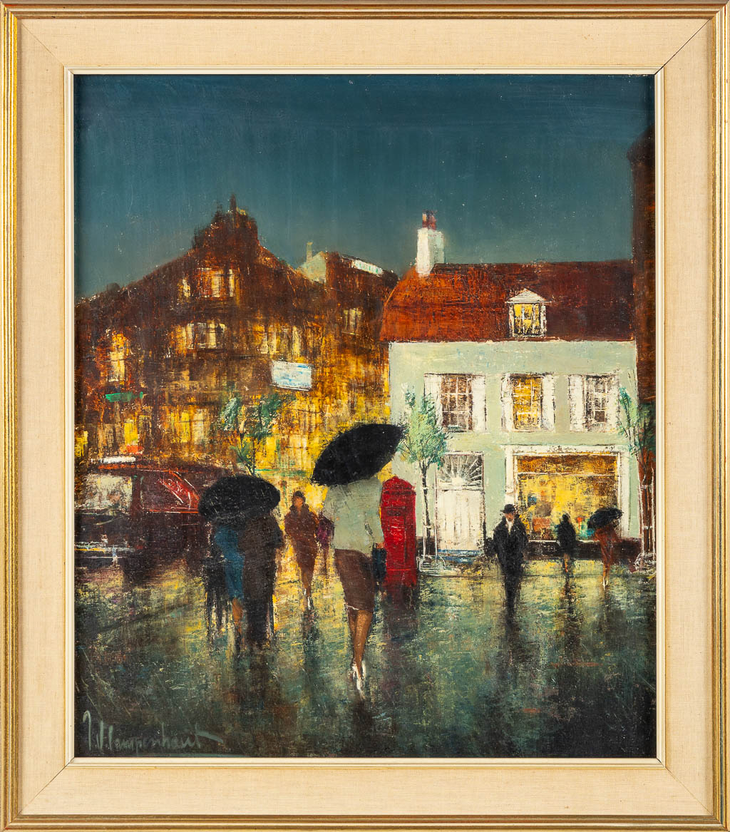 Jan VAN CAMPENHOUT (1907-1972) 'City view by Night'. (W:60 x H:70 cm) - Image 3 of 6