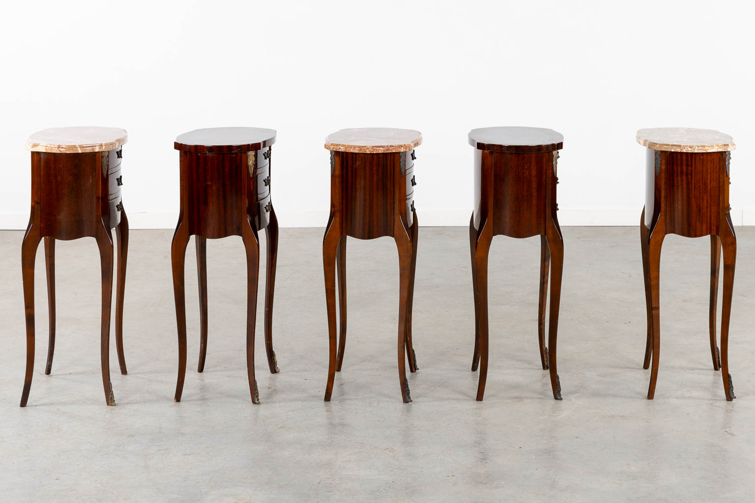Five side tables or nightstands. (L:27 x W:40 x H:72 cm) - Image 5 of 14