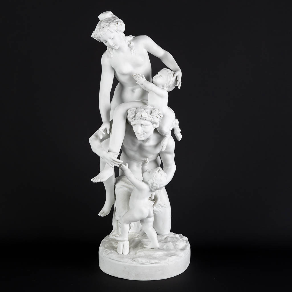 After Claude Michel, CLODION (1738-1814) 'Group with a Satyr', Sèvres marks. (L:18 x W:27 x H:51 cm) - Image 3 of 12