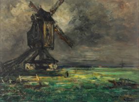 Armand JAMAR (1870-1946) 'Windmill' 1935. (W:75 x H;55 cm)